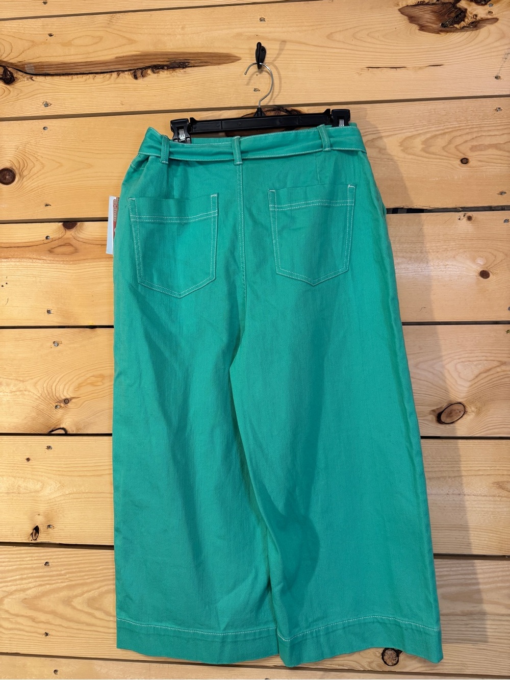 GB Girls Women’s Paperbag Waist Wide Leg Culotte Shorts Teal NWT Size 13 - Picture 11 of 11